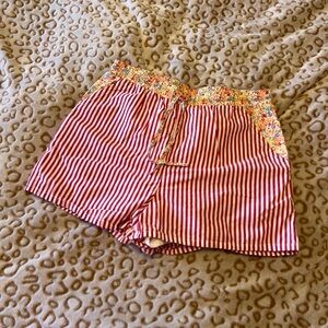 American Eagle Striped Fabric Shorts